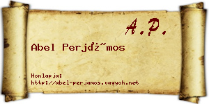 Abel Perjámos névjegykártya